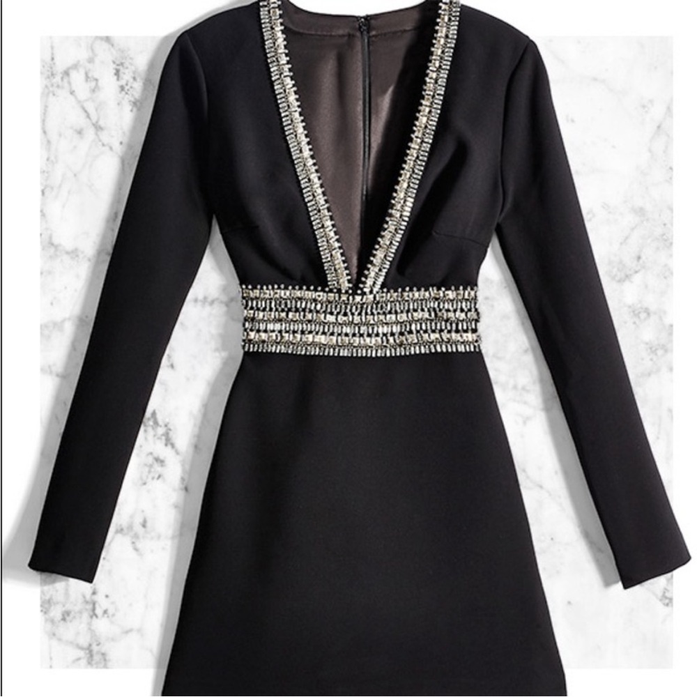 Marciano Patti Black Embellished Mini Dress